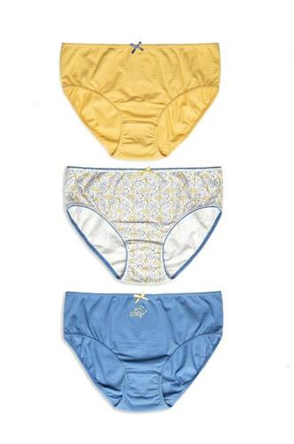 Набір трусиків жіночих 3шт. L-120 BI-86 A'3 Lama, - блакитний, білий, жовтий