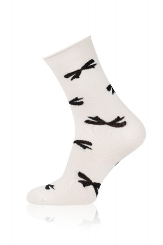 Жіночі шкарпетки FIGARO S183D Italian Fashion – довгі, без гумки, з бантиками