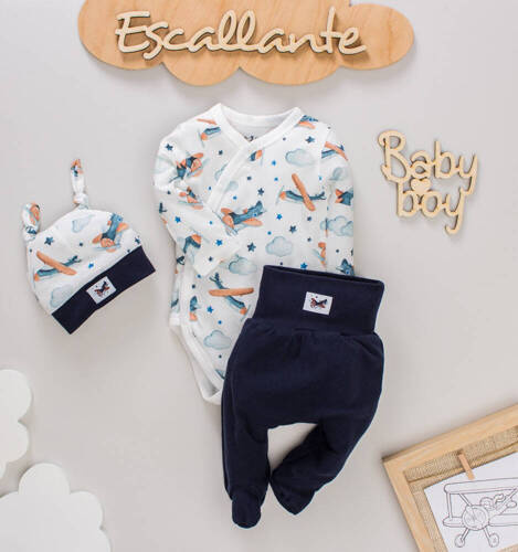 Дитячий боді з органічної бавовни ABN-2658/SAM Samoloty Nini