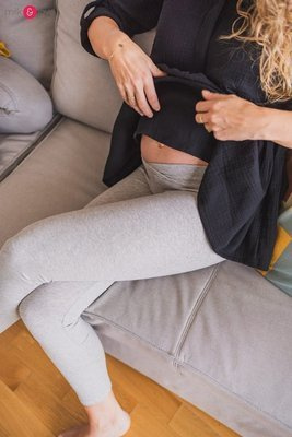 Легінси для вагітних Milk&Love, - світло-сірий меланж