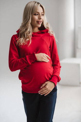 Худі жіноче для грудного вигодовування Milk Please Milk&Love, - червоний