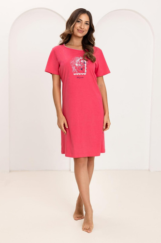 Жіноча піжама Regina 174, 100% бавовна, з принтом, короткий рукав, комфорт для кожного сну