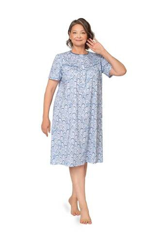 Нічна сорочка жіноча 203 Bogna I на гудзиках Martel,- блакитний