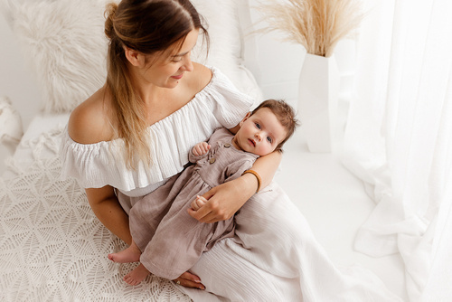 Дитяча муслінова сукня "Just Muslin" Makoma, - капучіно