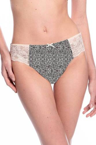 Набір трусиків жіночих 2шт. L-1576 BI A'3 Lama, - бежевий/чорний