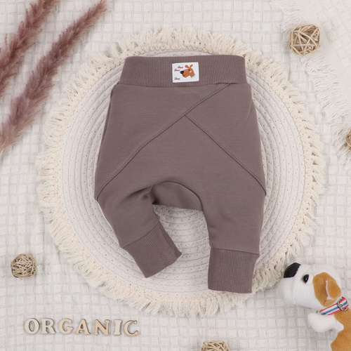 Повзунки дитячі з органічної бавовни ABN-4580/BRA Nini, - коричневий