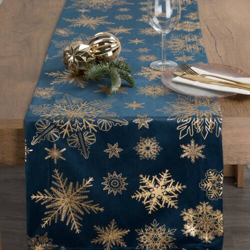 Ilona obrus bieżnik świąteczny Eurofirany srebrny