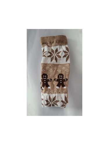 Шкарпетки Milena 1283-040 – святкові жіночі шкарпетки з принтом різдвяних печив