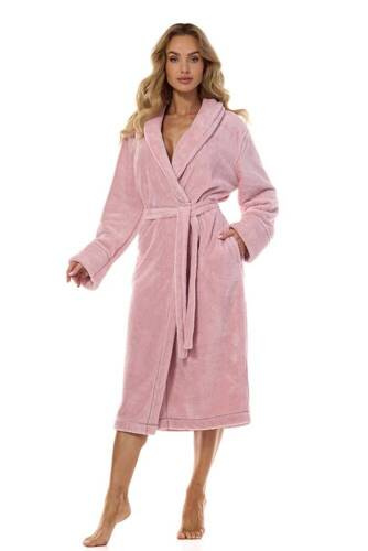 Довгий жіночий халат 2413 Camelia L&L, - зефірний