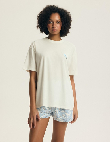 Піжама 44485 Estes Henderson – 100% бавовна, квітковий вишивка, короткий рукав