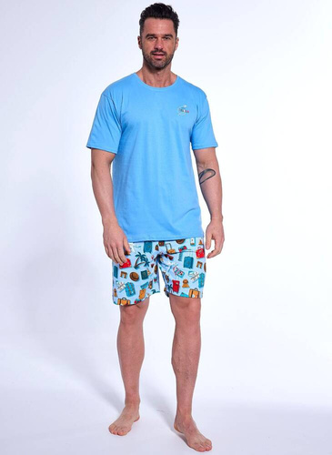 Піжама чоловіча 326/174 Travel Cornette, - блакитний