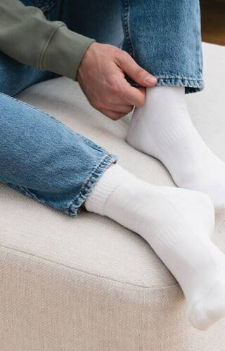 Короткі шкарпетки Art.157 Supima Frottе Steven, - білий