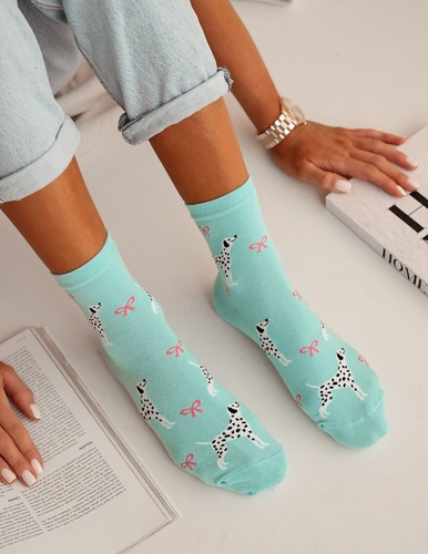 Шкарпетки жіночі 0200-168 Dalmatańczyk/Далматинець Milena, - блакитний