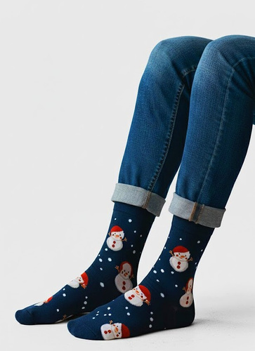 Steven Art.136 – чоловічі новорічні шкарпетки, кольорові візерунки, бавовняні - 164