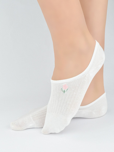 Жіночі балетки Noviti ST097 з бавовни, пружинна тканина, декоративна вишивка