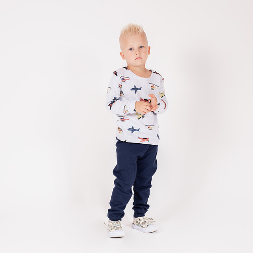 Дитяча піжама Nicol Willy 219036 – бавовна, довгий рукав, літаки