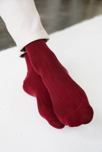Шкарпетки чоловічі з вовни мериноса Art.130 Merino Рубчик Steven, - 002 бордо