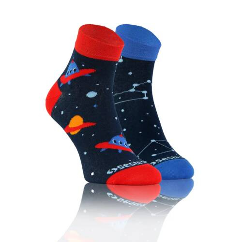 Асиметричні шкарпетки Планети finest cotton Sesto Senso, - темно-синій