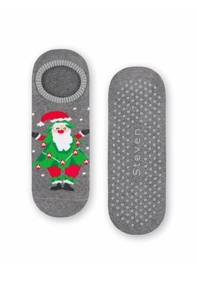Жіночі махрові носочки ABS Christmas арт.132 Steven 020 сірий/меланж