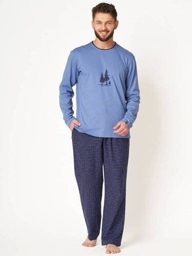 Піжама чоловіча MNS 458 Key - темно-синій