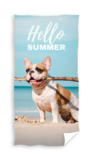 Дитячий пляжний рушник Собака на пляжі Carbotex