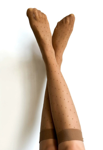 Ажурні підколінки Puntini Vaneziana, - бежевий