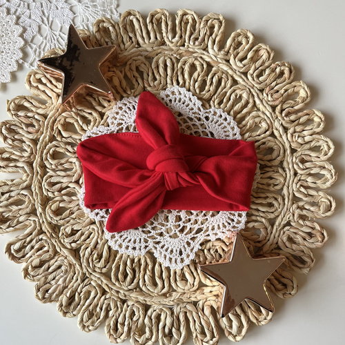 Червона святкова пов’язка Pin-up Merry Christmas для дівчинки Mamatti OP01