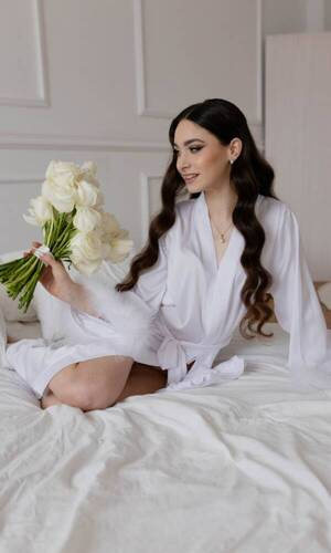 Довгий жіночий халат Sana ByShelly, - білий