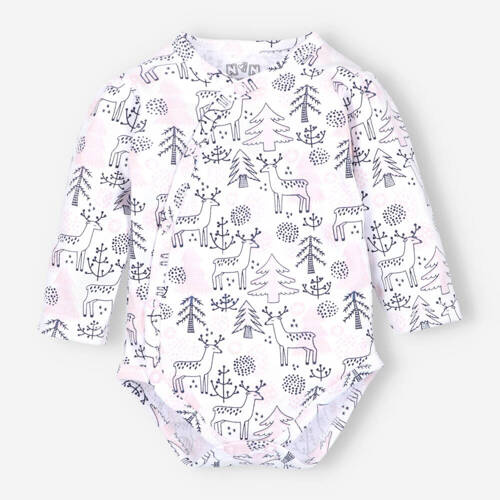 Боді на запах з органічної бавовни ABN-4444/LAS Jelonki Nini druk