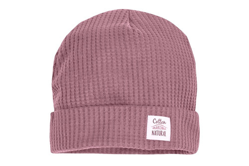 Шапочка для немовлят4249P "Natural Waffel"  Makoma,- pink