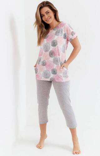 Піжама жіноча 273 Canа, - рожевий/сірий