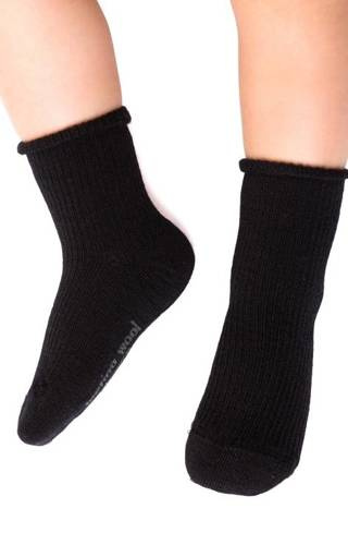 Шкарпетки для немовлят art.130 Merino Wool Рубчик Steven, - 014 чорний