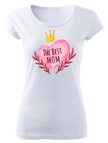 Футболка жіноча SKU D043 "The best mom" Moocha, - білий