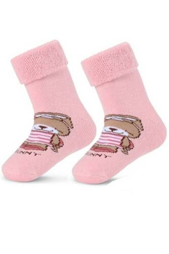 Шкарпетки дитячі махрові з візерунком  ABS-em Be Snazzy- димчасто-рожевий 3