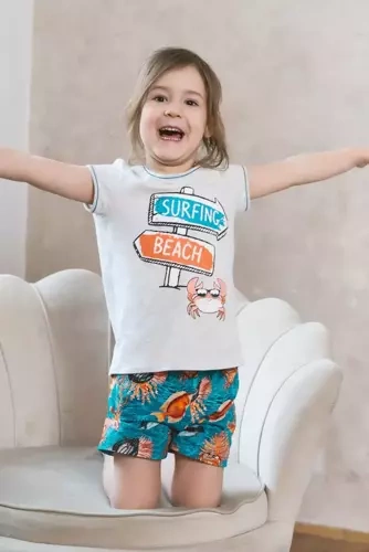 Піжама для дівчинки Oceania Italian Fashion -сірий/принт