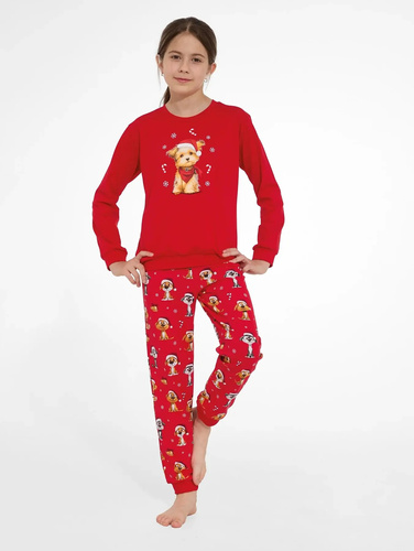 Cornette Dog 2 Christmas 592/206 Святкова піжама для підлітка з бавовни