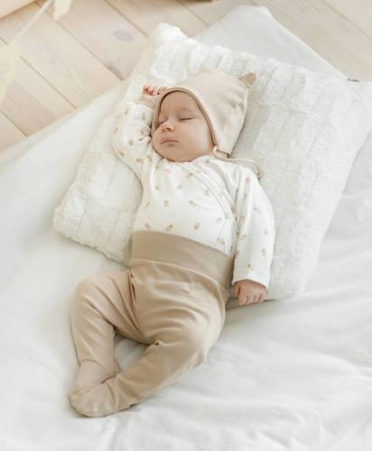 Дитяче боді на запах  Lovely Day Pinokio, - екрю/бежевий