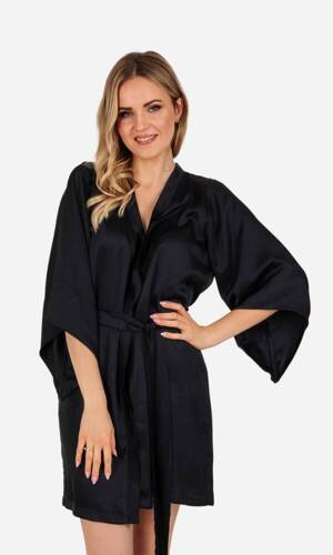 Халат жіночий сатиновий Ofelie ByShelly, - чорний