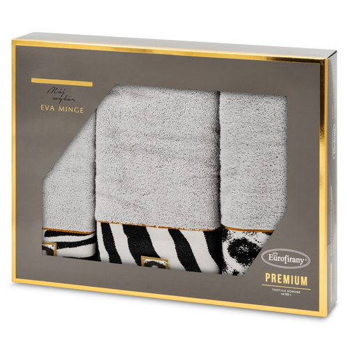 Набір рушників Eva 22 panter Eurofirany- сріблястий
