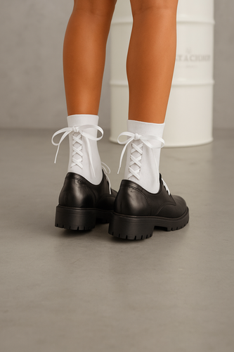 Шкарпетки жіночі 1597.001 зі шнуруванням Milena, - білий 2