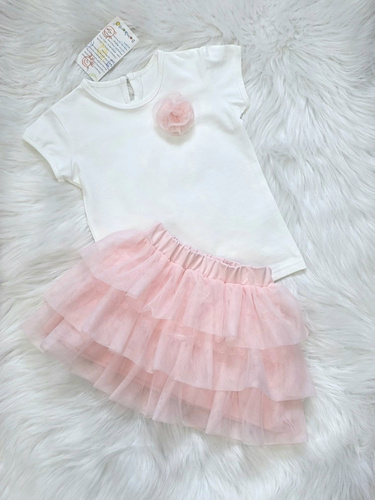 Блузка дитяча Bambarillo кремова елегантна комфортна для дівчинки pink