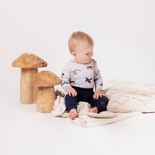 Nicol Willy 219016 – дитячі бавовняні штани темно-сині в рубчик