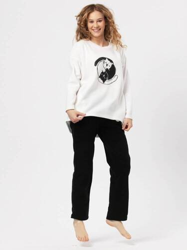 Піжама жіноча  LHS 922 Key,- екрю/чорний