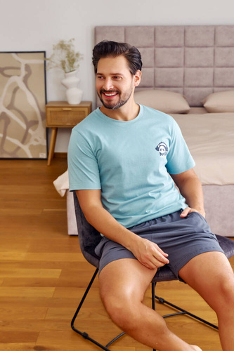 Чоловічий піжамний комплект 7232 Doctor Nap, -ice blue