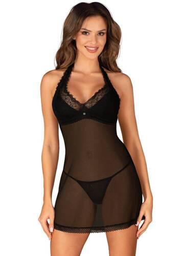 Нічна сорочка жіноча Medilla Chemise Obsessive, - чорний