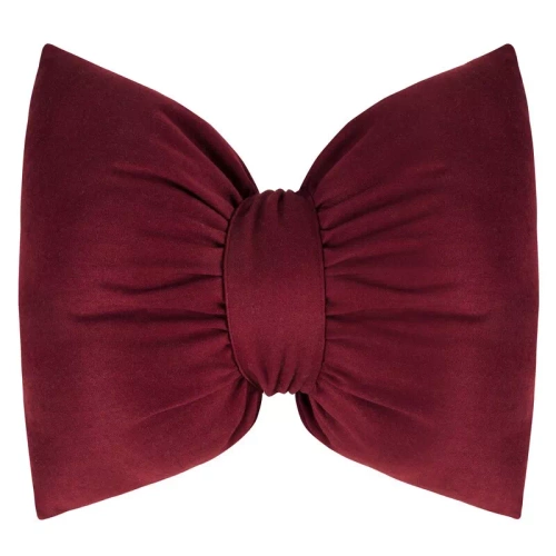 Eurofirany Святкова подушка 45x55 – оксамитова з бантом-кларет