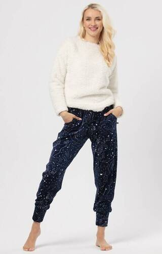 Піжама жіноча/спортивний костюм LHS 911 B24  Key, -кремовий/темно-синій