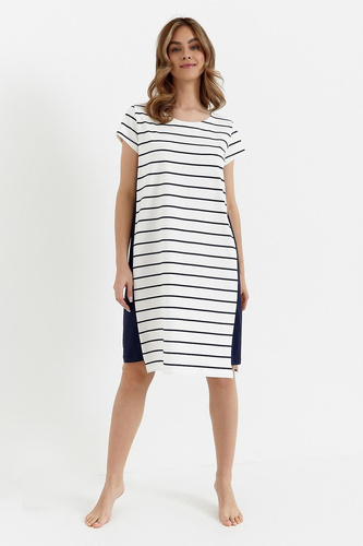 Cana 449 жіноча нічна сорочка,-  бавовняна, короткий рукав, екрю