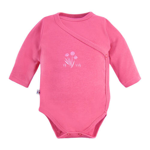 Дитяче боді з довгим рукавом Animals Eevi, - темно-рожевий