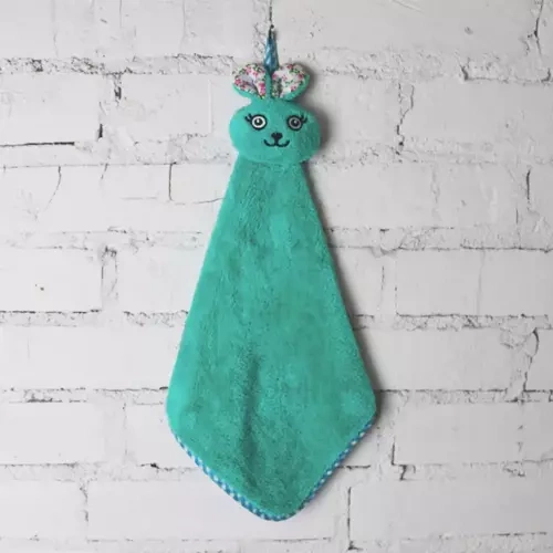 Дитячий рушник Кролик Piccolo Domarex, - бірюзовий